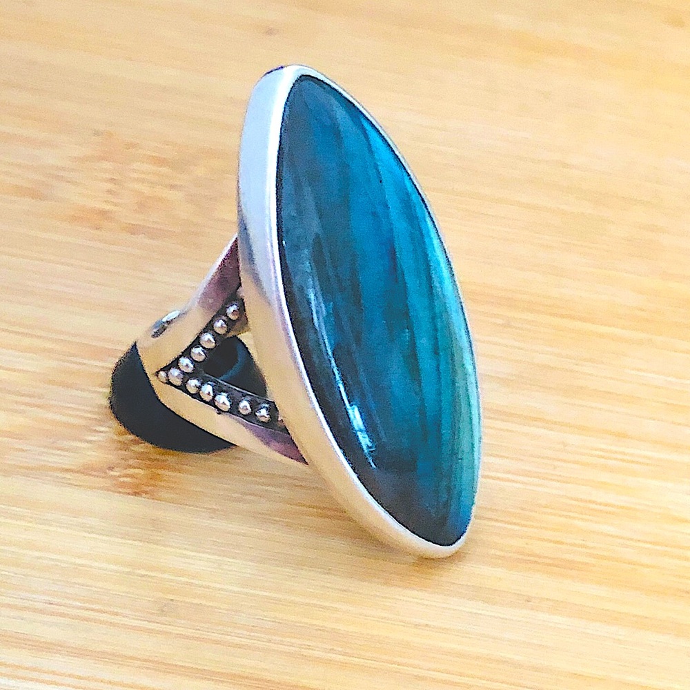 $67 Sajen Designer Estate Ring Sterling Silver Open Shank Marked SAJEN 925 ID - Picture 7 of 12